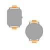 Pulseira de couro 20mm compatível com Garmin Forerunner 55 4