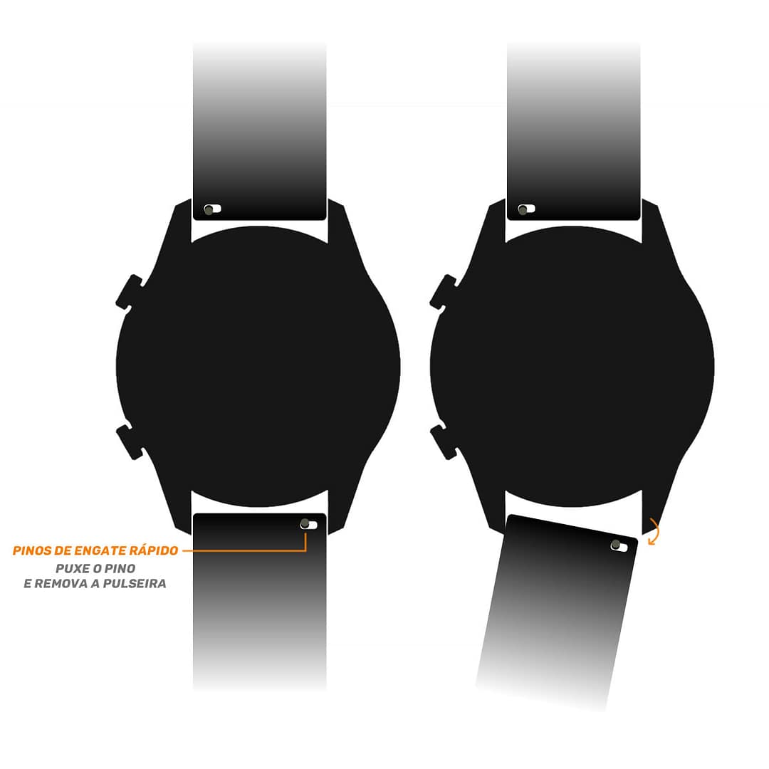 Pulseira de couro 20mm compatível com Garmin Forerunner 55 5