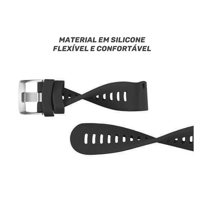 Pulseira para Garmin Forerunner 55 - silicone 20mm -fv-detalhes-pt