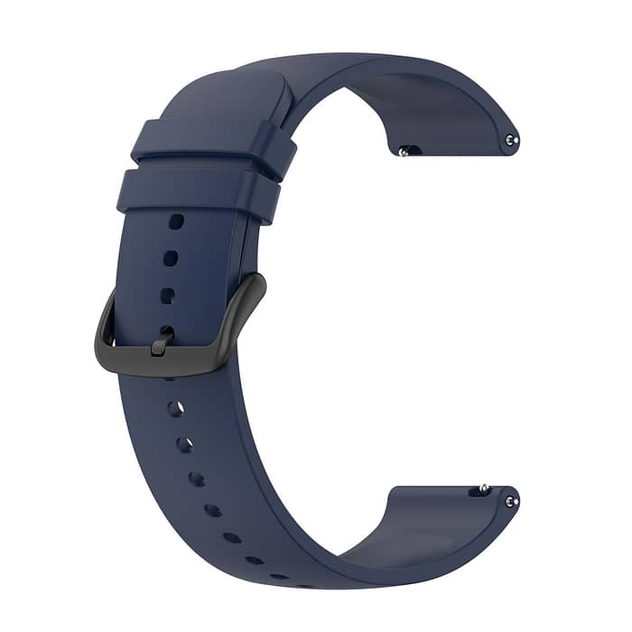 Pulseira lisa 20mm compatível com Garmin Forerunner 55 -azul-marinho