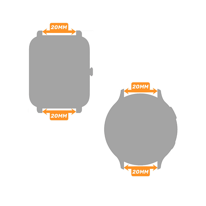 Pulseira de couro 20mm compatível com Garmin Forerunner 55 4